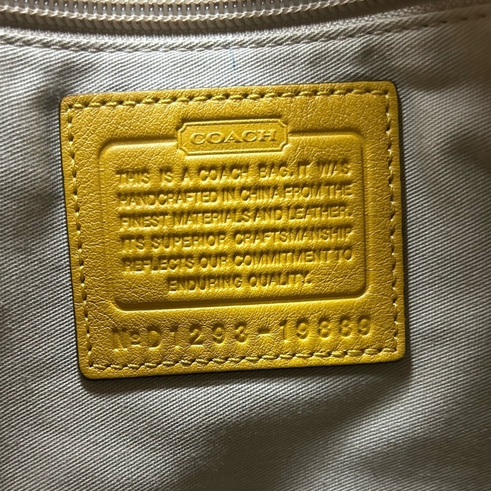 Coach Legacy Sunflower Yellow Duffel with Tassels 19889 EUC - Picture 8 of 15